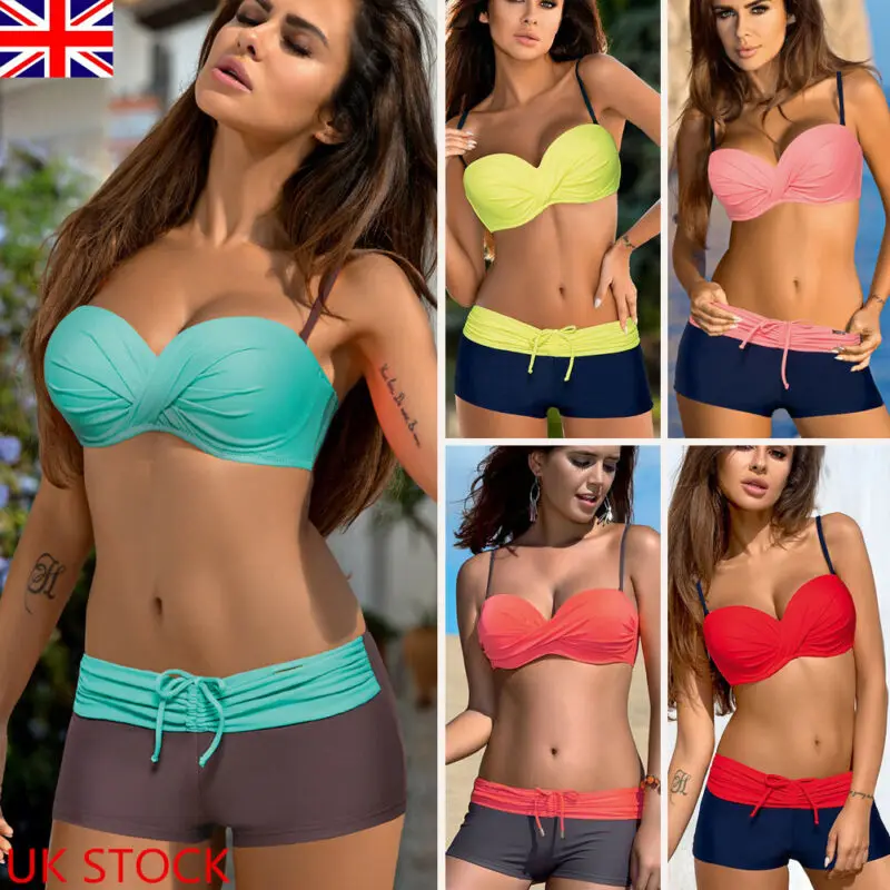 Комплект бикини женский 2 шт. с мягкими чашечками пуш-ап 2020 купальный костюм