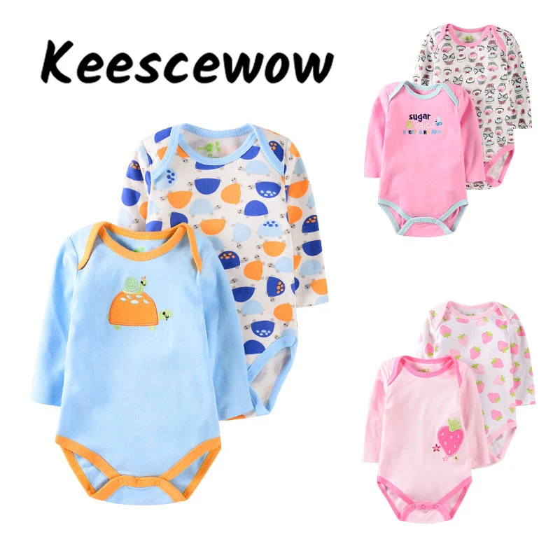 

Keescewow Весенний хлопковый комбинезон для новорожденных модный Удобный комбинезон с длинным рукавом (из двух предметов)