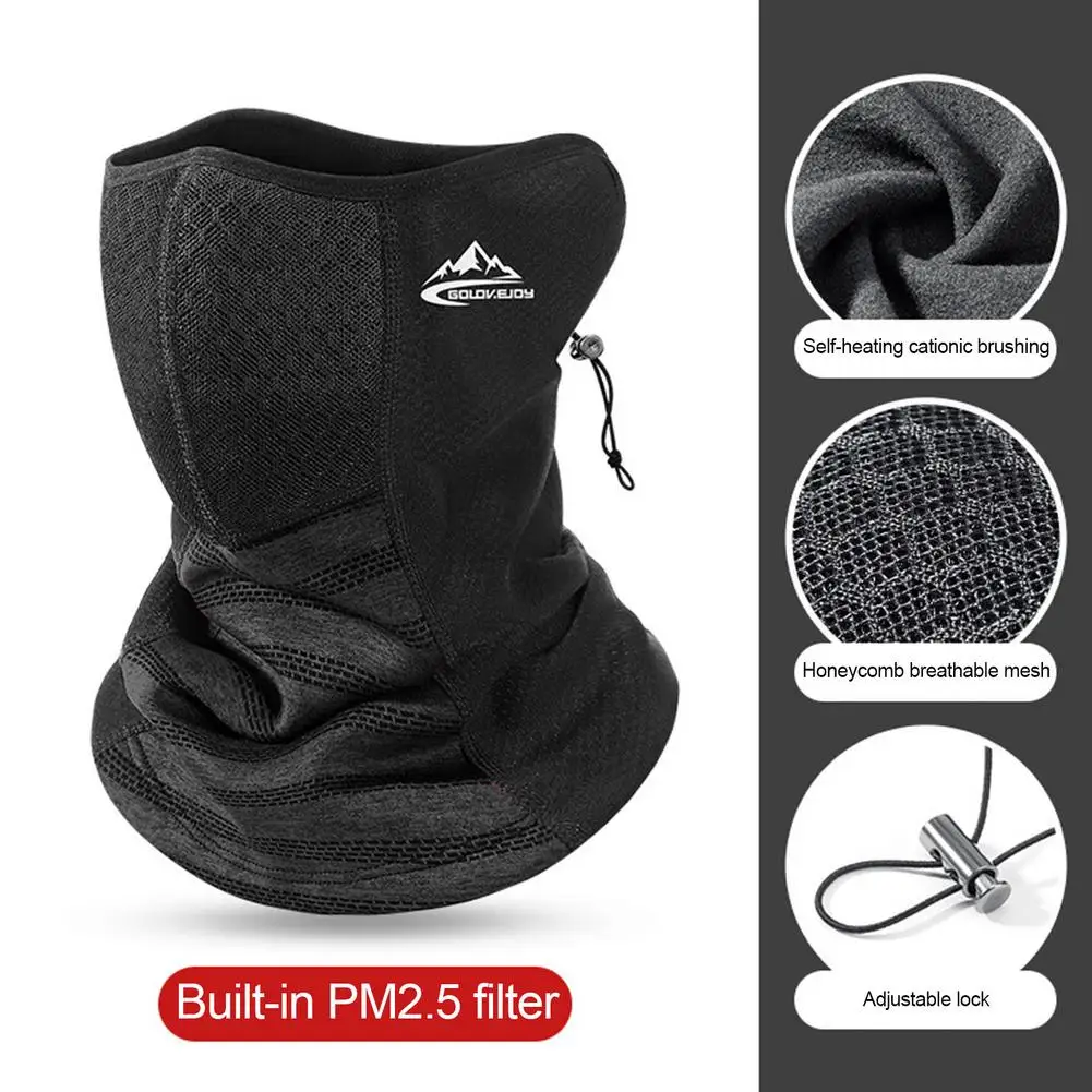 Мужская Зимняя Теплая Флисовая Повязка для верховой езды теплая повязка на шею