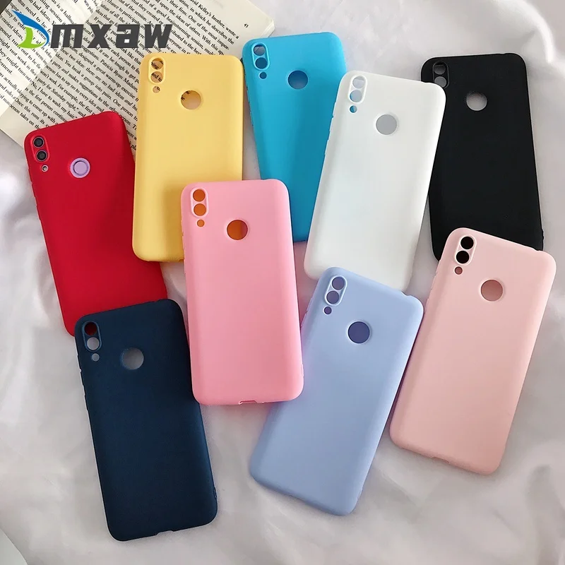 Матовый однотонный силиконовый чехол для Huawei Honor 20 8a 8x8 9 10 lite 20i 10i 8c 8s View 20|Бамперы| |