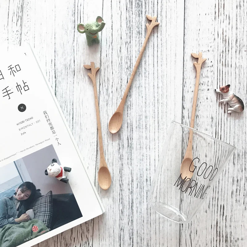 Новинка деревянный молока Мёд специальная ложка для смешивания ложки с длинной