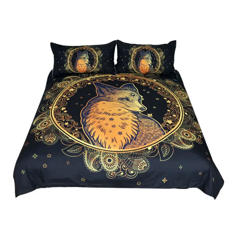 3D пододеяльник волк постельные принадлежности рисунок с животными комплект один