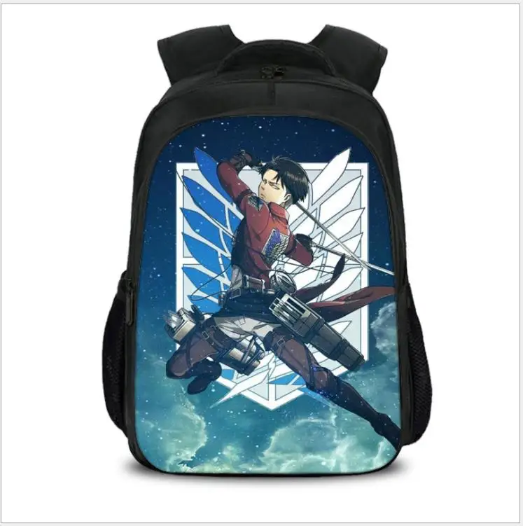 Рюкзак с аниме атака на Титанов Детский Повседневный Mikasa Ackerman Eren Jaeger школьные