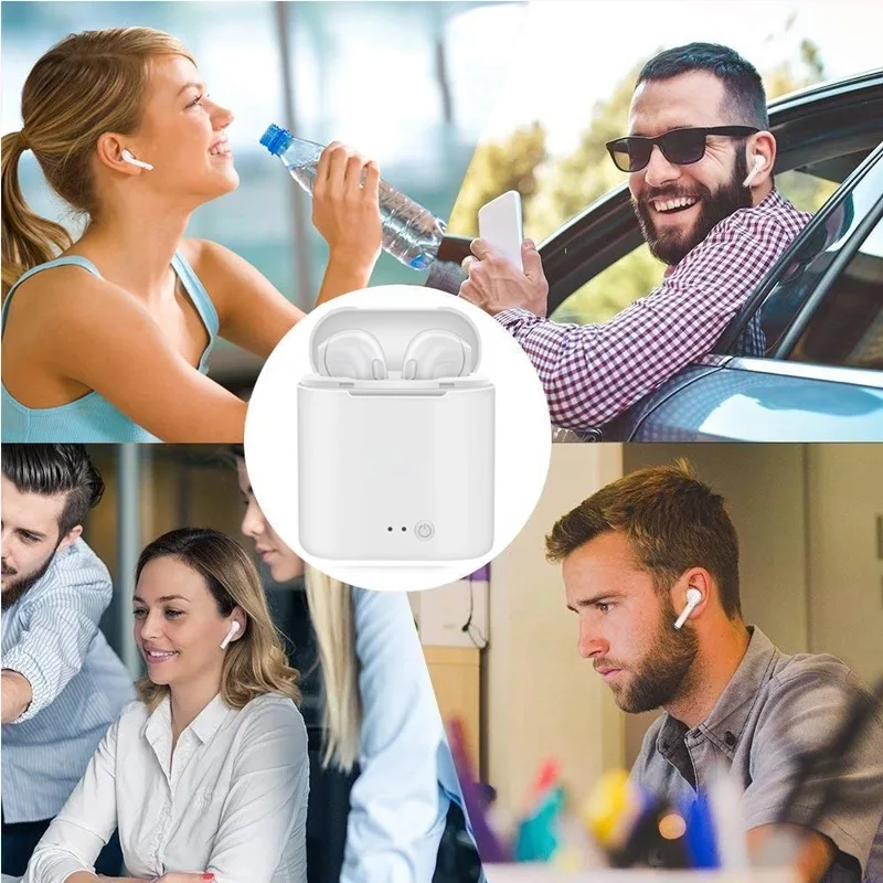 

TWS i7s Wireless Headphones Bluetooth Earphones Stereo Bass Headsets Sport Waterproof Earbuds In-ear Headphone Free Shipping