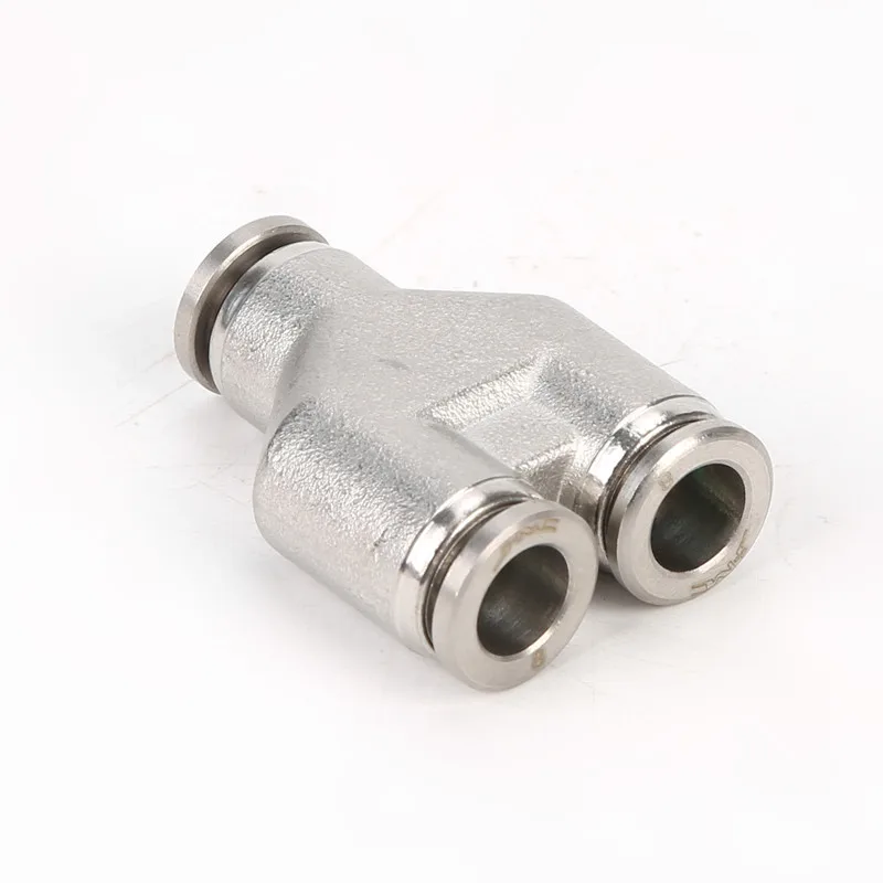 4mm 6mm 8mm 10mm 12mm 16mm 304 Stainless Steel Y Type 3 Way Reducer One Touch Air Pneumatic Push In Fitting Quick Connector |