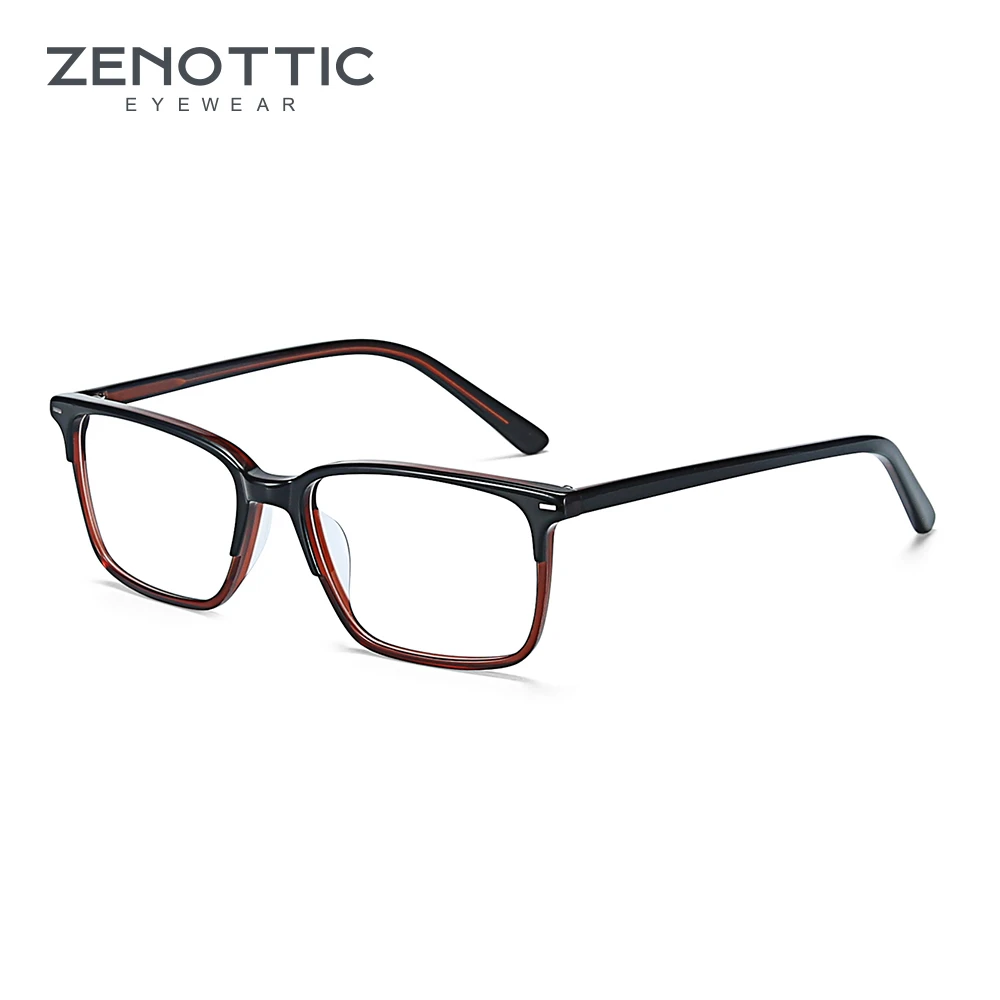 ZENOTTIC, мужские очки, оправа, квадратная, близорукость, дальнозоркость, очки, ацетат, оправа, очки, Корея,, очки BT2012 - Цвет оправы: C001