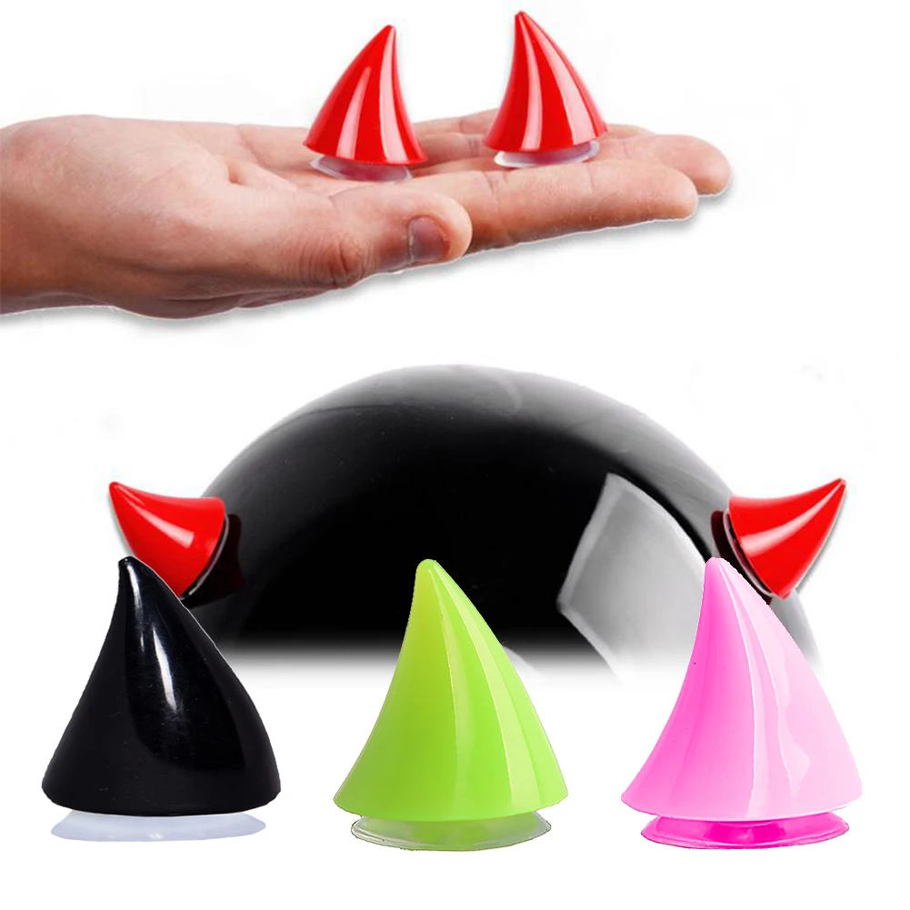 Шлем мотоциклетный автомобильный с дьявольским Рогом украшение на все лицо