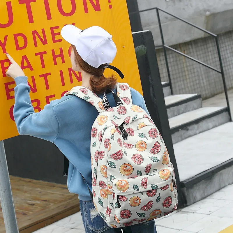 Бренд atinfor водонепроницаемый с фруктовым принтом повседневные женские рюкзаки