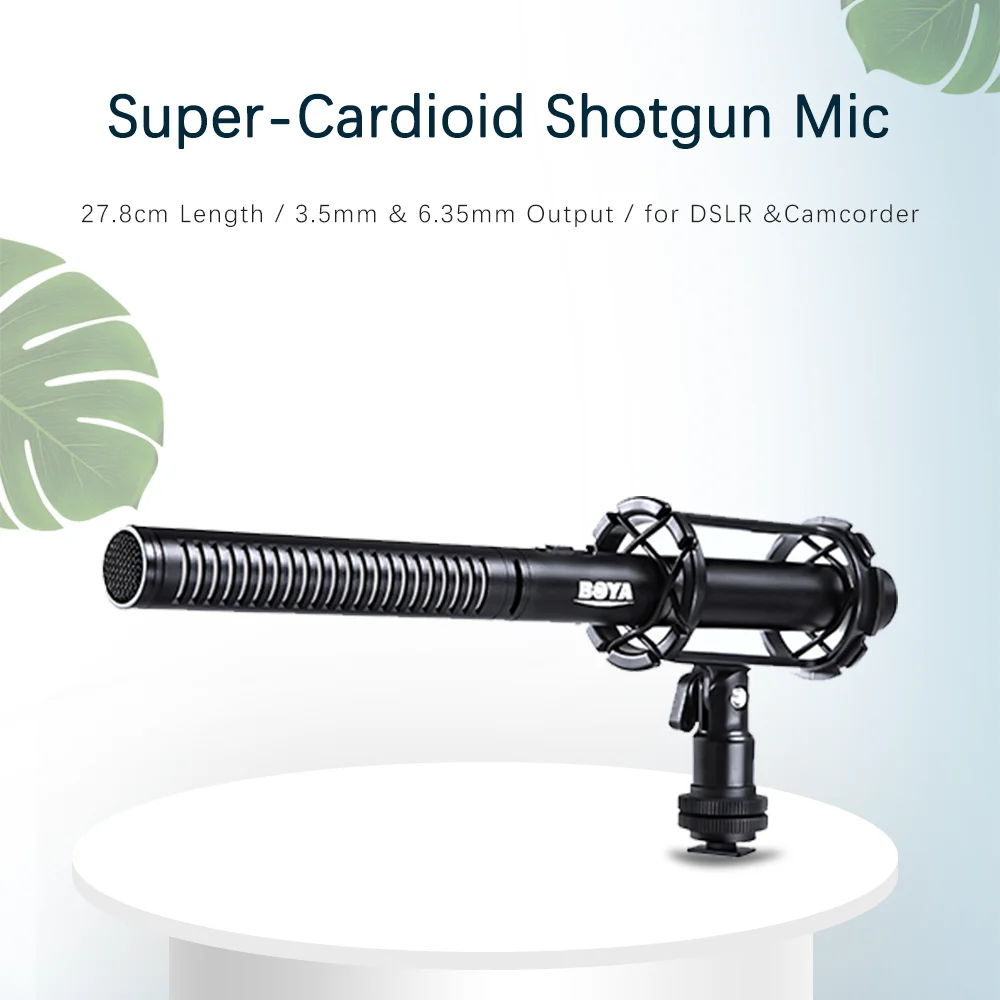 Профессиональный Супер кардиоидный конденсаторный дробовик микрофон для Canon Nikon