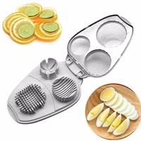 3 in 1 manual home dicing stainless steel multifunctional slicing cutter avocados kitchen tool practical white eggs slicer 2019