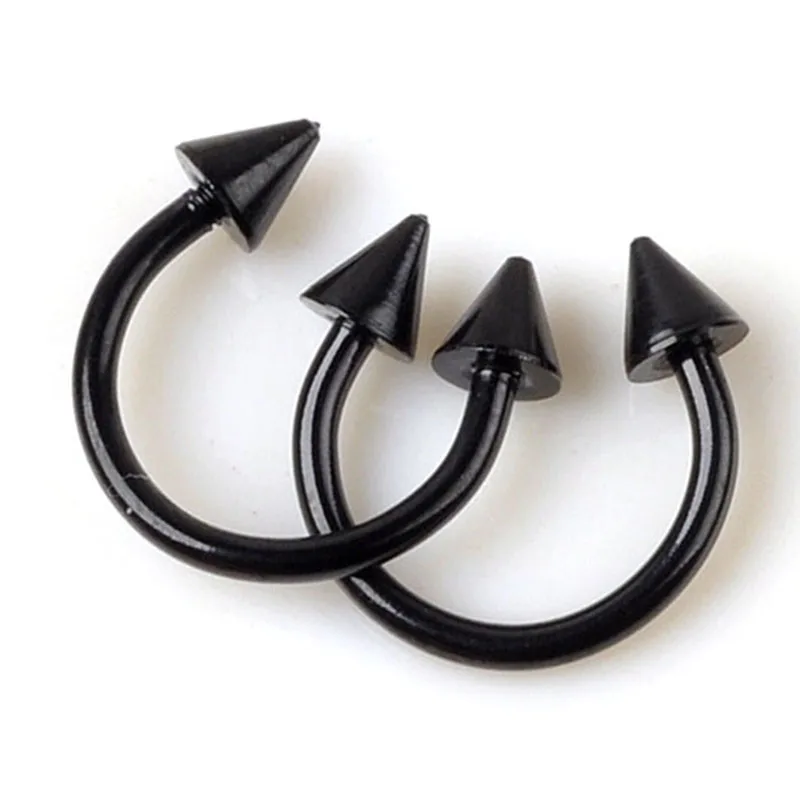 10 шт. конусные шарики подковы круглое кольцо стальные кольца для губ сосков носа