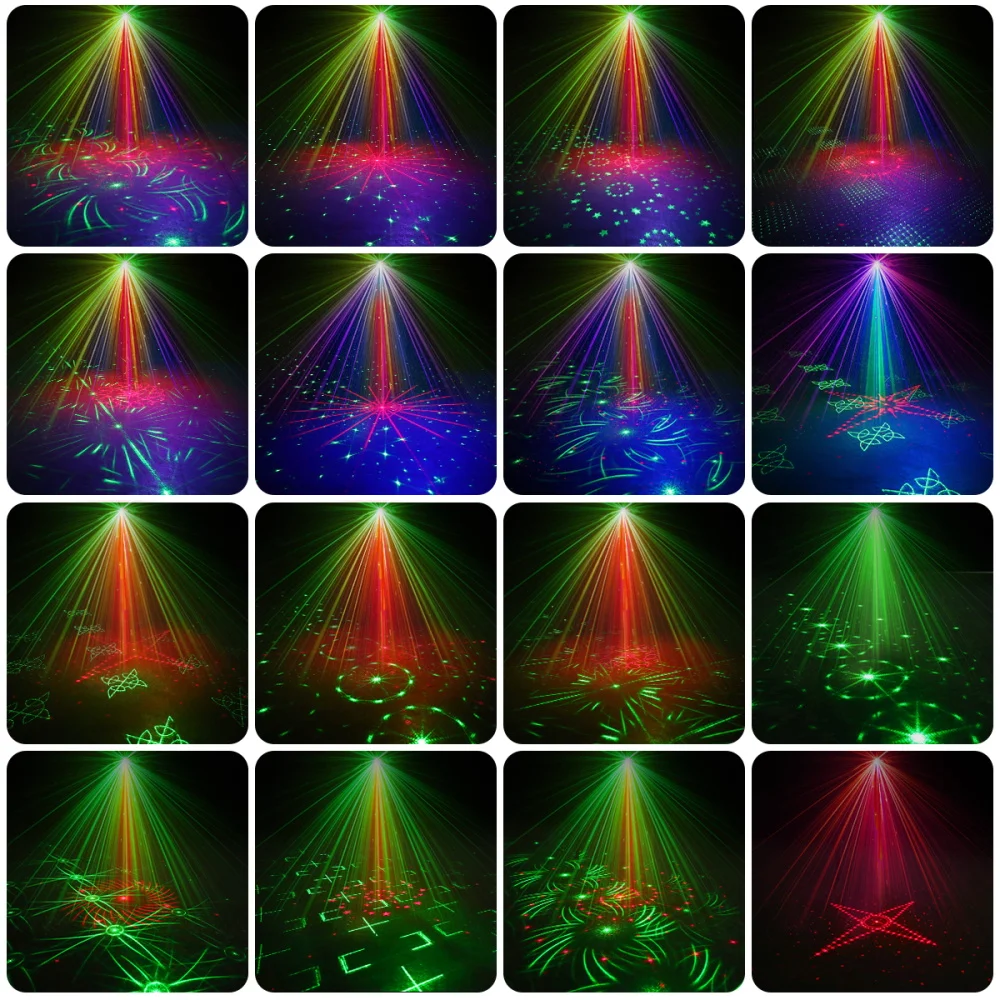 

60 Patterns RGB LED Disco Light 5V USB Recharge RGB Laser Projection Lamp Stage Lighting Show for Home Party KTV DJ Dance Floor