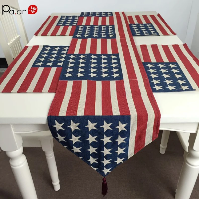 Современная светильник Роскошная настольная дорожка с американским флагом