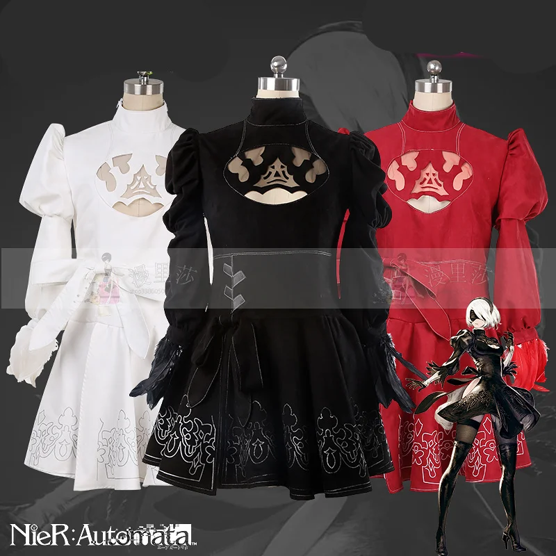 Наряд Nier Automata 2B для косплея аниме платье на Хэллоуин униформа Бесплатная