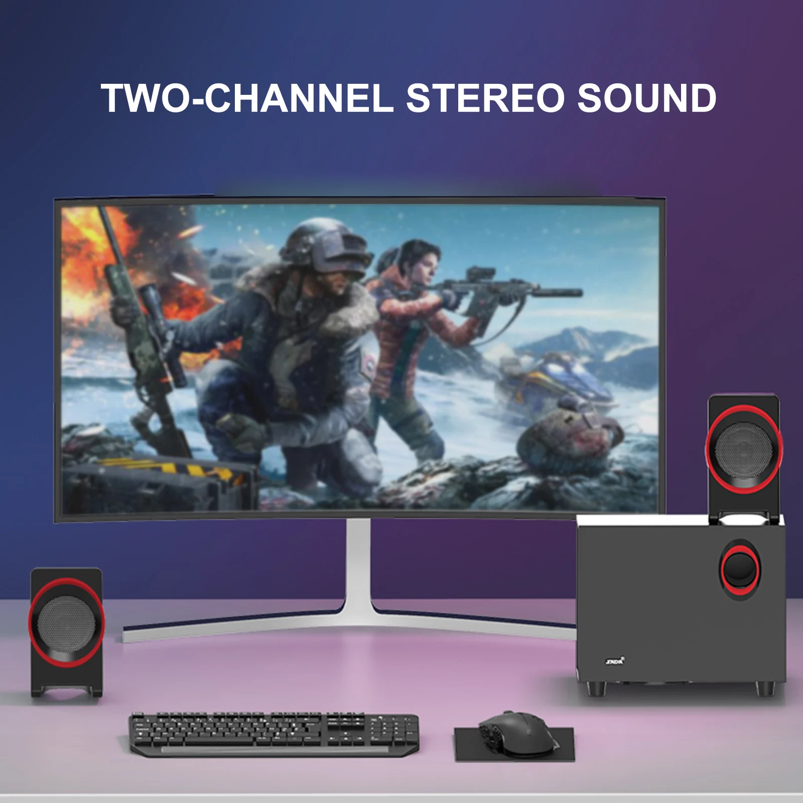 SADA SL-8018 настольный компьютер динамик Супер Бас Сабвуфер 3 5 мм проводной Soundbox USB