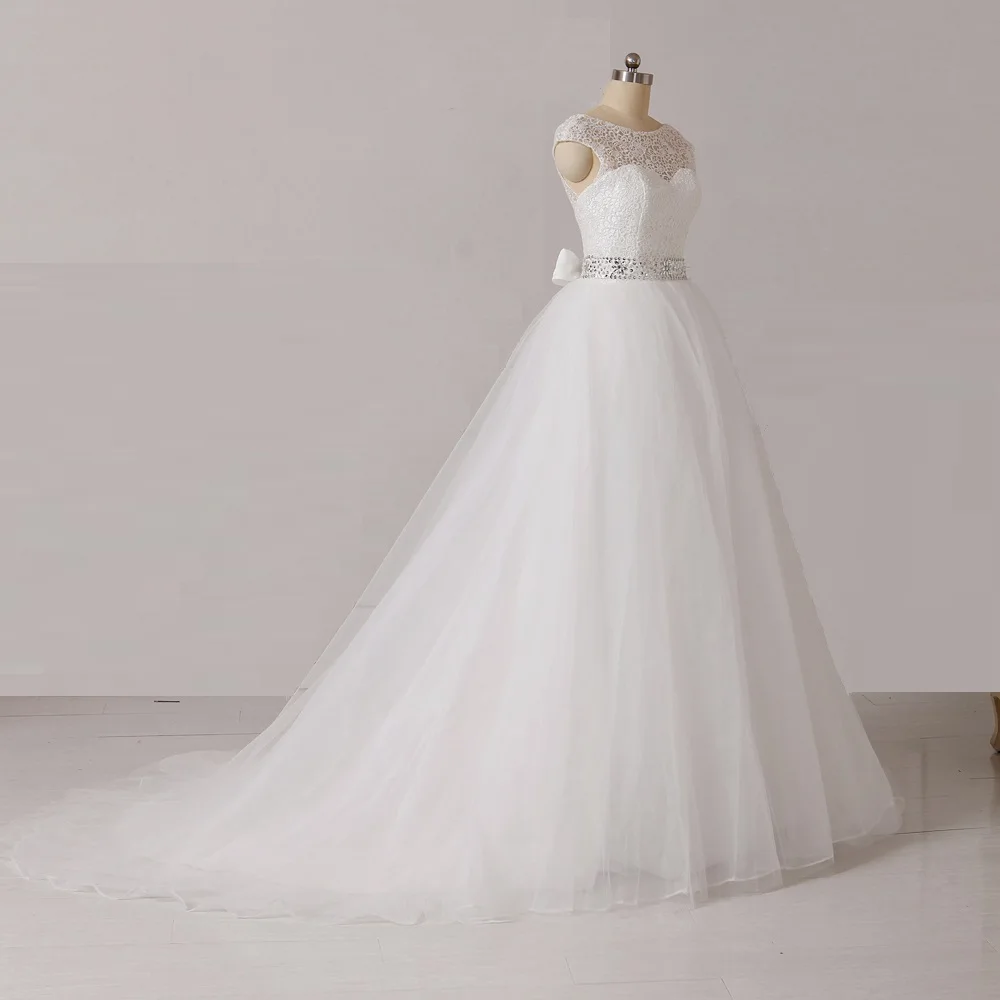 

WOMEN'S Bridal WEDDING gown o neck sleeveless PLUS SIZE anniversary ceremony ball gown Muslim wedding DRESS