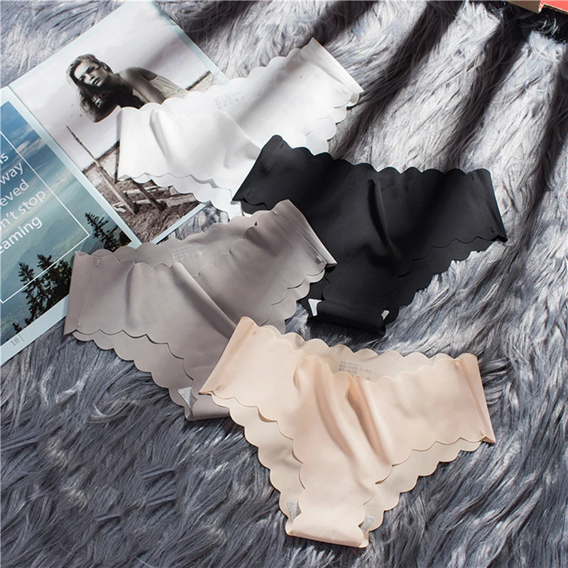 

Трусики женские бесшовные, пикантное нижнее белье, однотонные хлопковые трусики со средней талией, нижнее белье