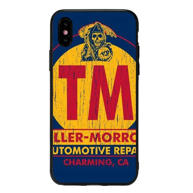 Американский ТВ сыновья анархия Мягкий ТПУ чехол для телефона iPhone X 11 11Pro XS MAX 6 6S 7plus 8 8Plus 5 5S XR fundas coque capa