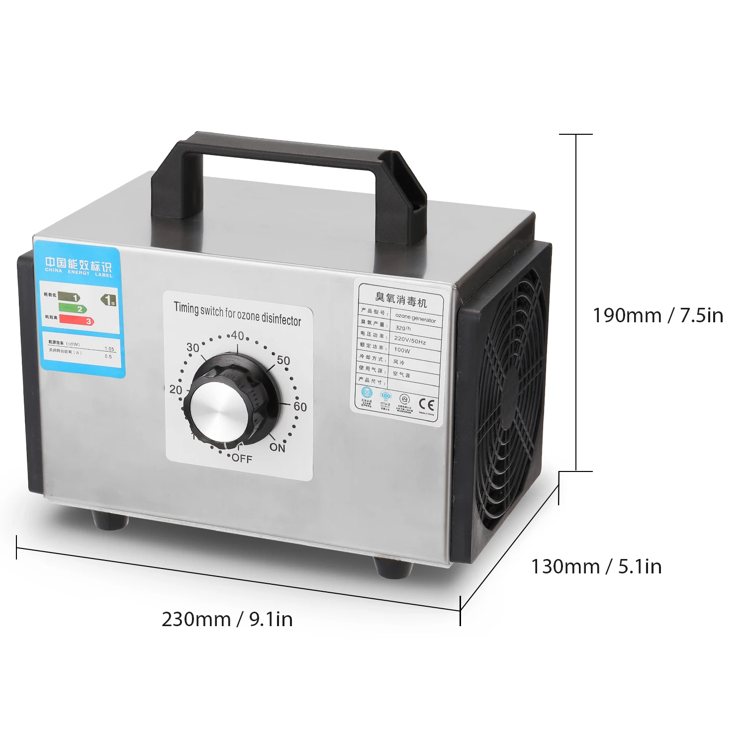 

Household Stainless Steel Ozone Generator ProOzone Machine Air Purifier Air Cleaner Disinfection Sterilization Equipment