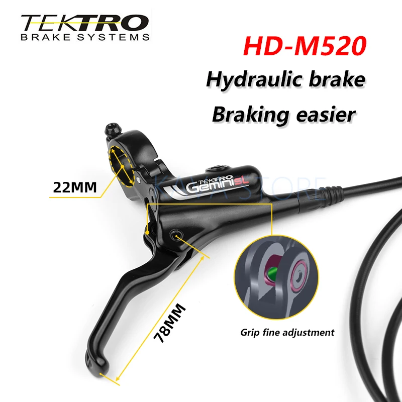 TEKTRO HD M520/350 MTB велосипедный Гидравлический дисковый тормоз 800 мм/1500 мм алюминиевый