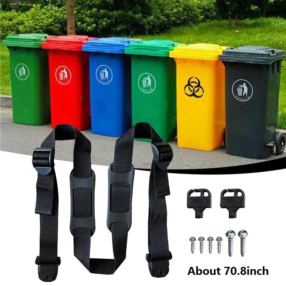

Universal Bin Strap Trash Can Lid Strap Outdoor Garbage Cover Protection Prevent Mess Tool