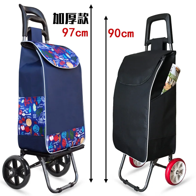 Легкие складные тележки для покупок жесткие ручные водонепроницаемая сумка 6