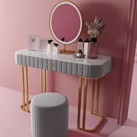 140cm customizable bedroom dressing table sets modern minimalist marble light luxury with mirror and chair wrought iron dresser