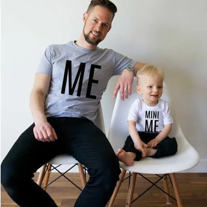 Letter Print T-Shirt Casual Mother Daughter Short Sleeve Family Matching T-Shirts Summer Father Son Tees Tops | Мать и ребенок