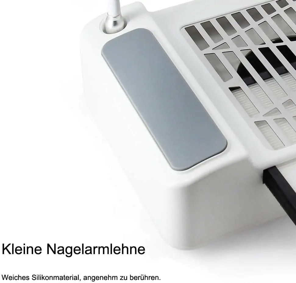 Маникюрный Настольный пылесос 2 в 1 со светодиодной лампой для ногтей съемным