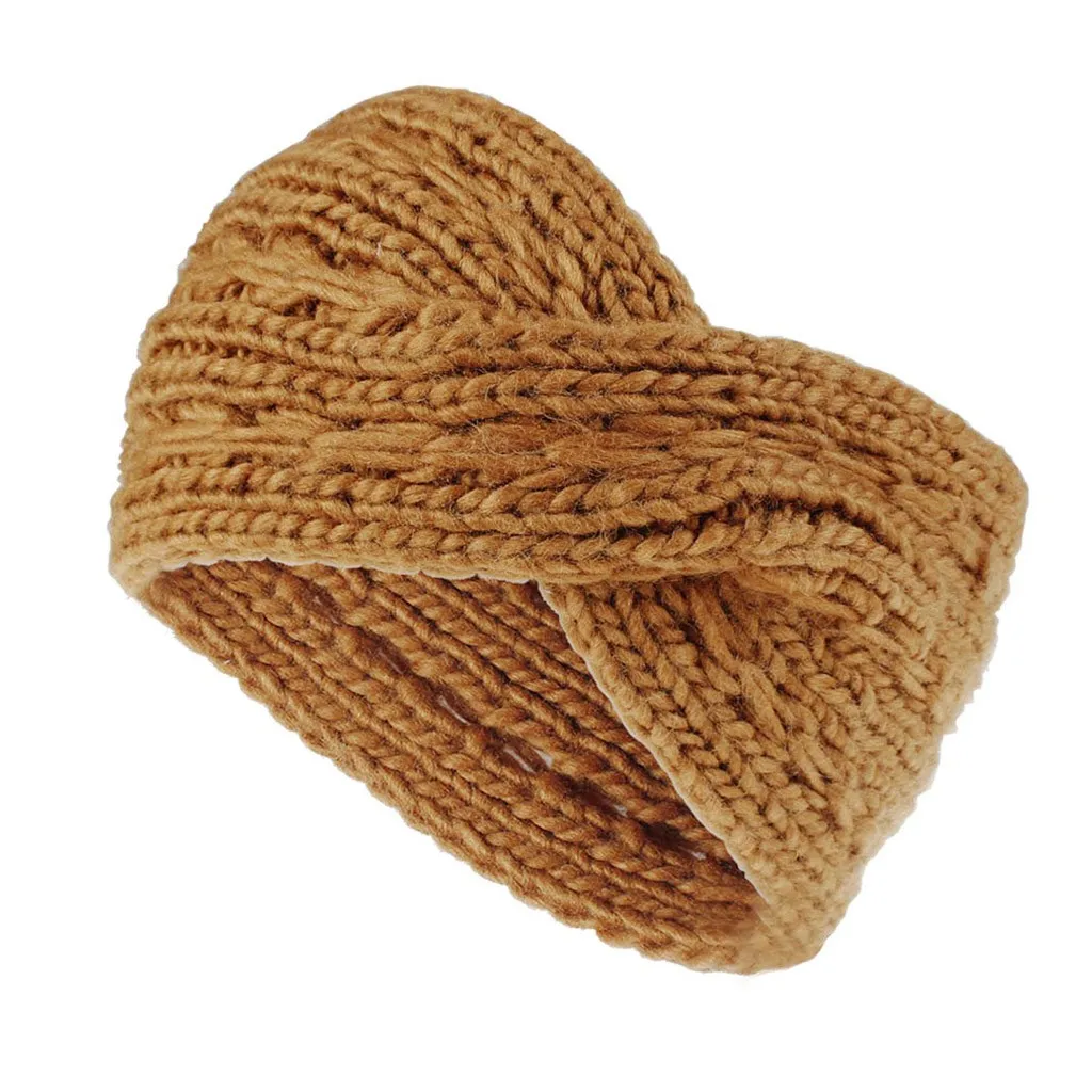 Fashion Women Girls Headbands Winter Cross Braided Headband Ear Warmer Head Wraps Hair Accessories For Women accesorios mujer