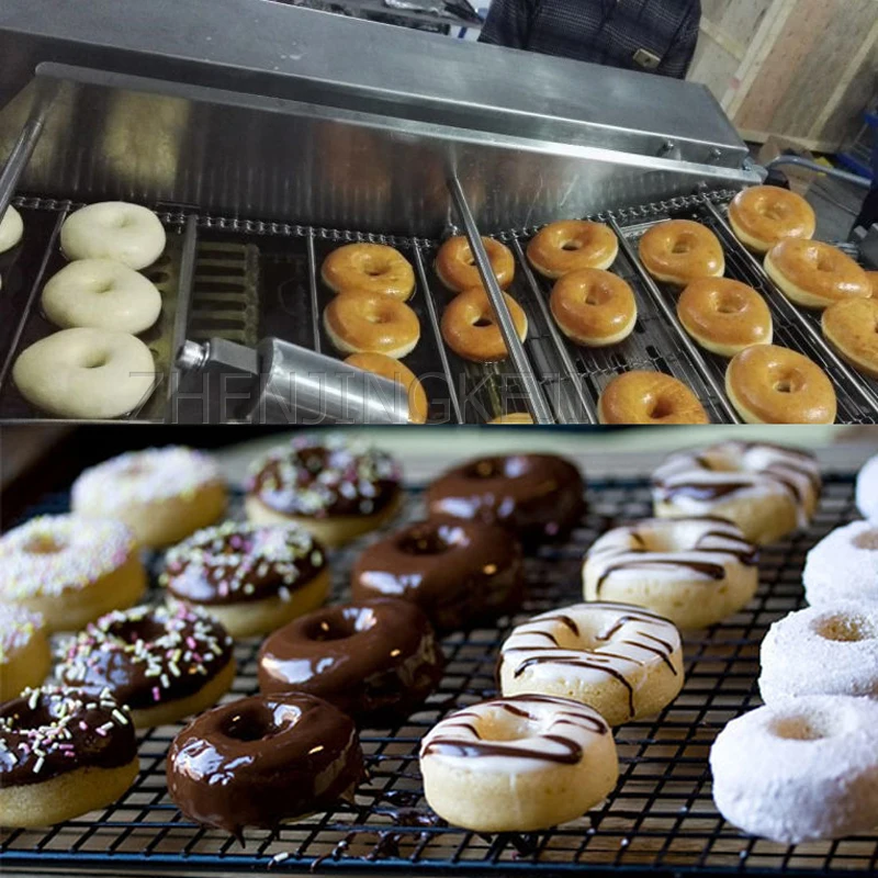 

Electric Donut Maker 220V/110V 3KW Large All Stainless Steel Automatic Frying Machine Cake Dessert Fryer Food Baking Commercial