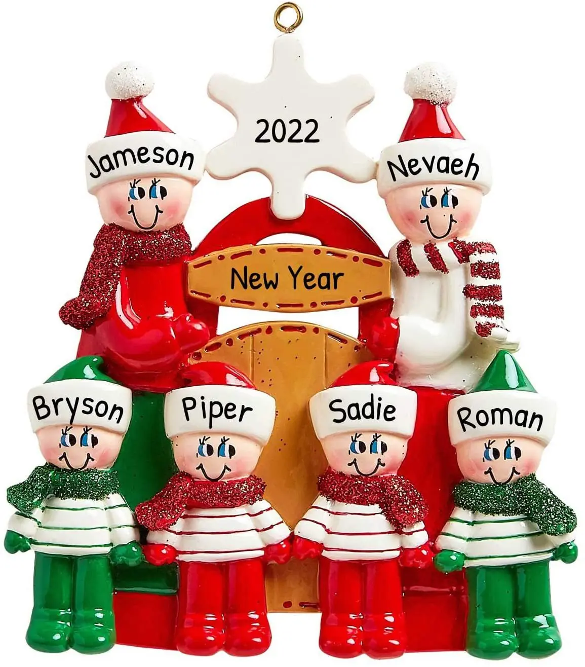 

New Resin DIY Wishes Christmas Tree Pendant Family Ornaments Wholesale