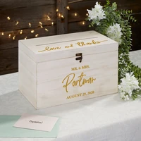 classic personalized wedding wood card box stickers vinyl wedding custom name date advice box decals couples decor poster hj0166