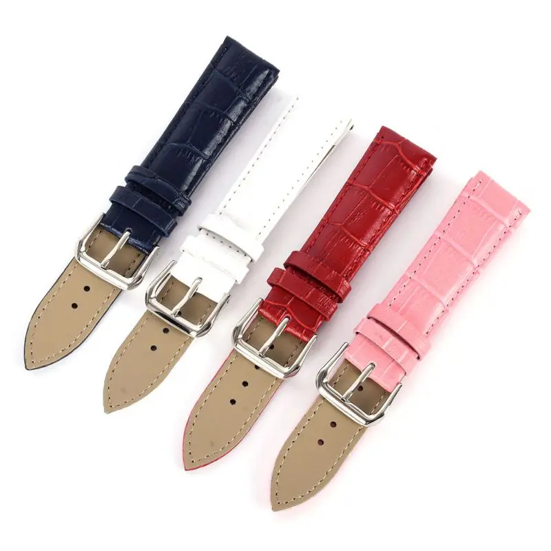 2020 Женские бамбуковые водонепроницаемые часы с кожаным ремешком красный белый