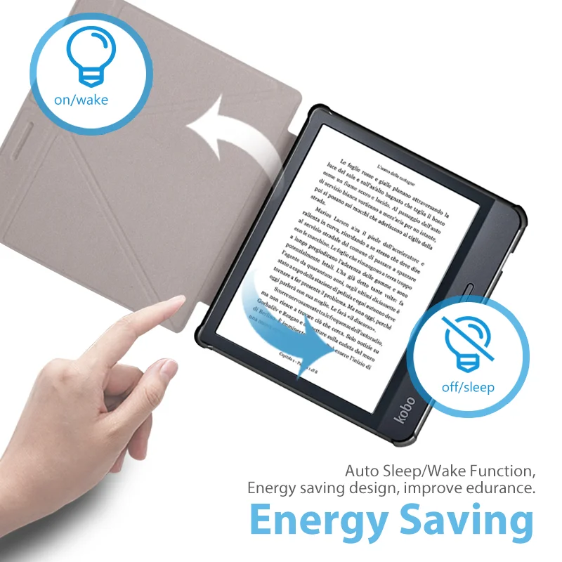 Чехол для Kobo Libra H2O оригами чехол сна 2019 7 дюймов умная электронная книга несколько