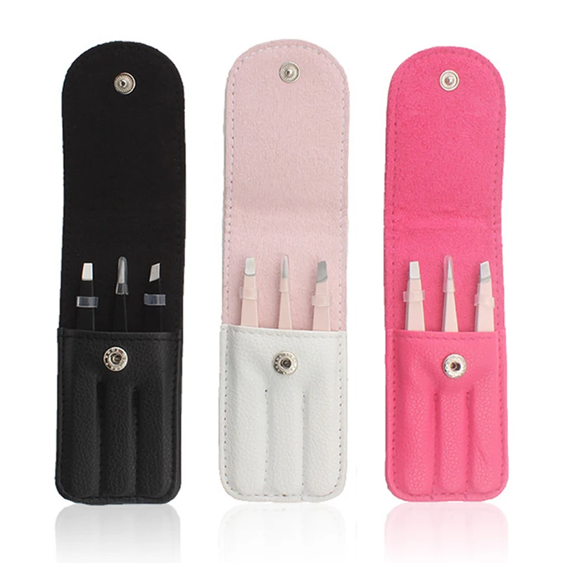 Новое предложение партиями по 3 шт./компл. Нержавеющая сталь для бровей Пинцет из