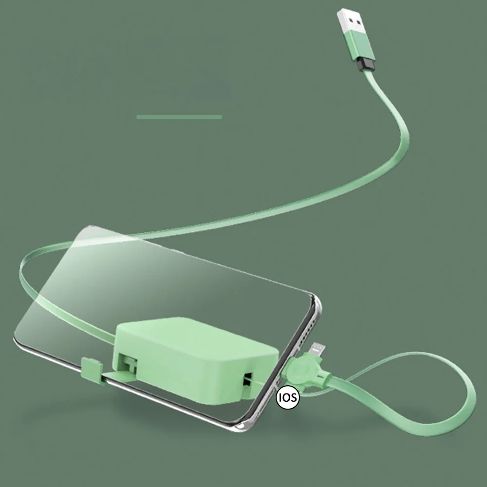 

3 in 1 Retractable Charging Cable Type C Fast Charger Cable Micro USB fast Charge Cord for iPhone Android Mobile Phone