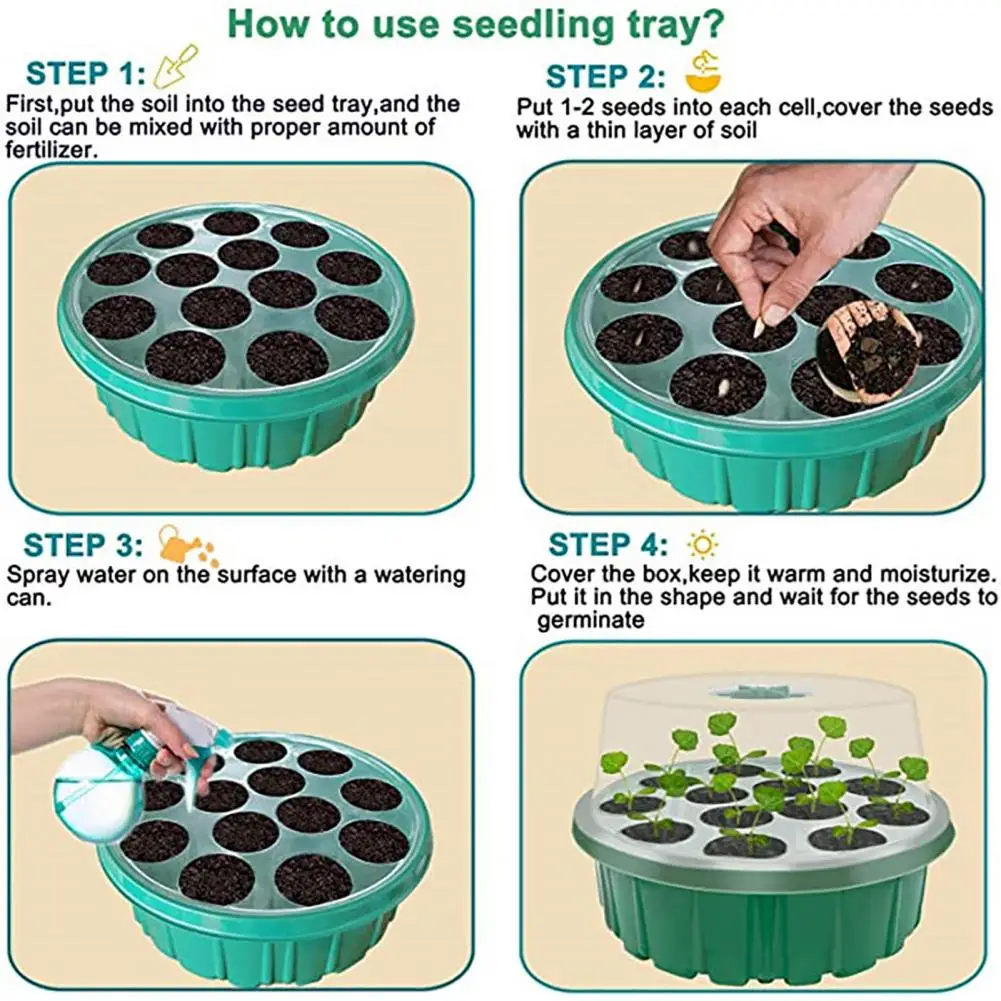 

HOT SALES!!!Planting Basket Round Shape Double-layer Plastic Mini Plant Nursery Tray for Potatoes