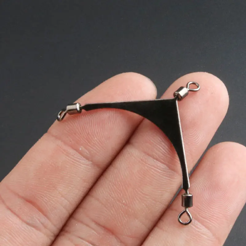 

100pcs Alloy Copper 3 Way Fishing Jig Head Swivels Fishing Rolling Pole Swivel Trigeminal Connector Fishing Tackle Accessories