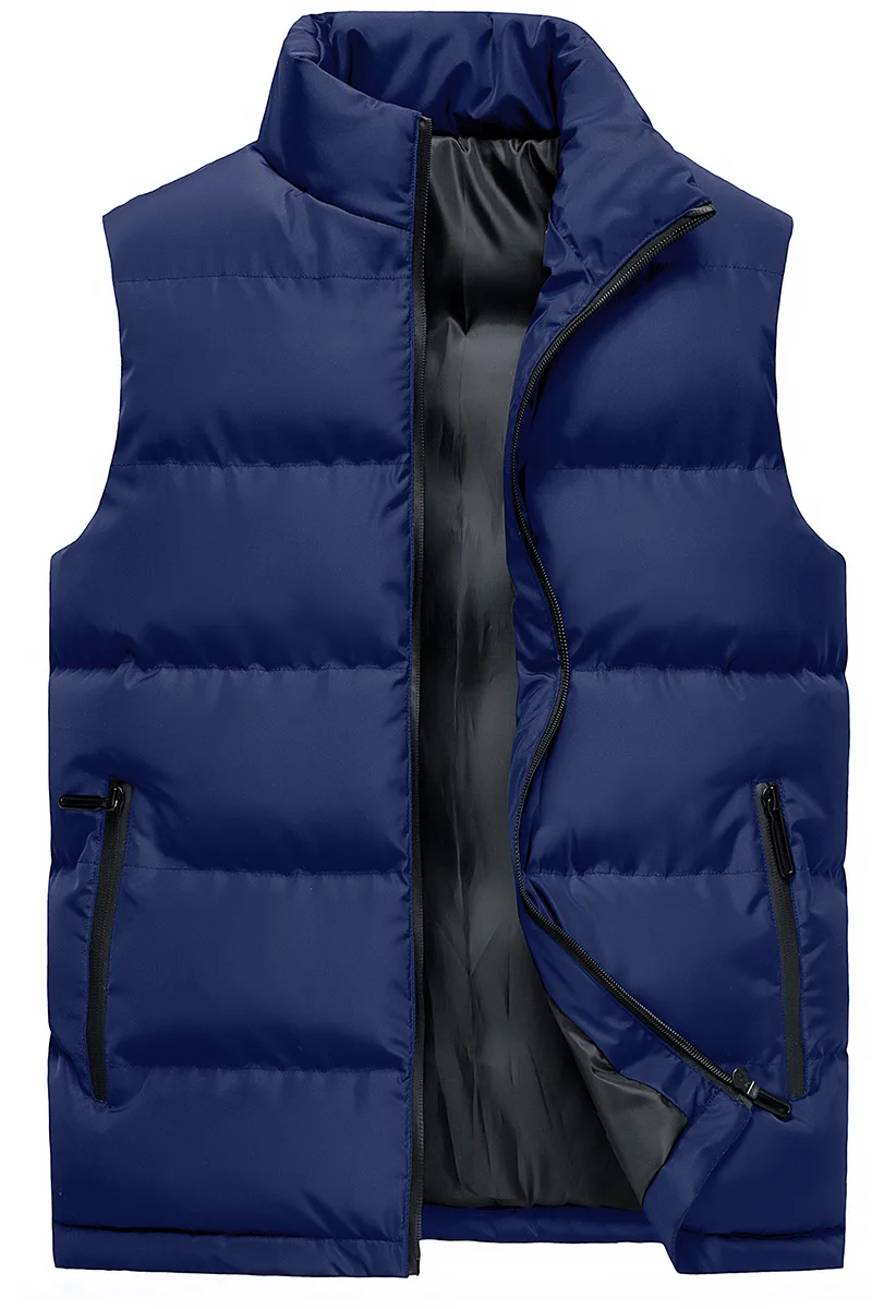 Мужские Пуховые жилеты зимние куртки мужские Модные безрукавки одноцветные на