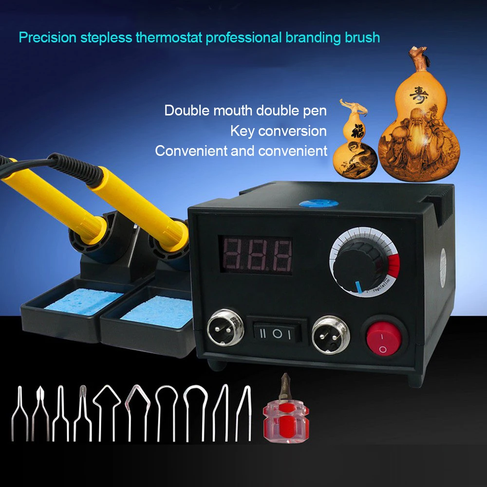 Электрический паяльник 110 В/220 В деревянная горелка с регулируемой температурой