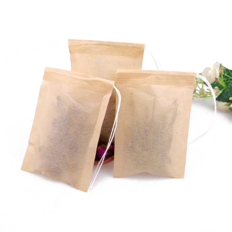 Unibird 100 шт./компл. Чай сумка древесной массы Бумага Infuser шнурок сумки для помочь с