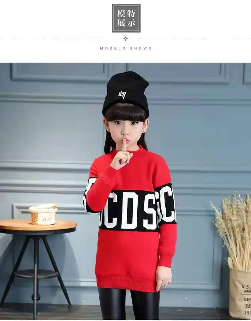 2019 свитер детские свитера осенние с высоким воротником для девочек пуловер