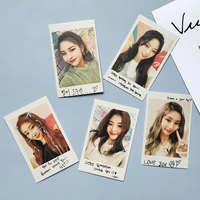 5 pcsset itzy the same february polaroid card lomo card collection card postcard card fan gift fan collection