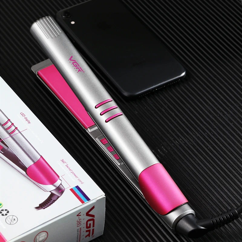 

VGR 580 Hair Straightener Curler Curling And Straightening Dual-Use Thermostat Professional Ceramic Glaze V580