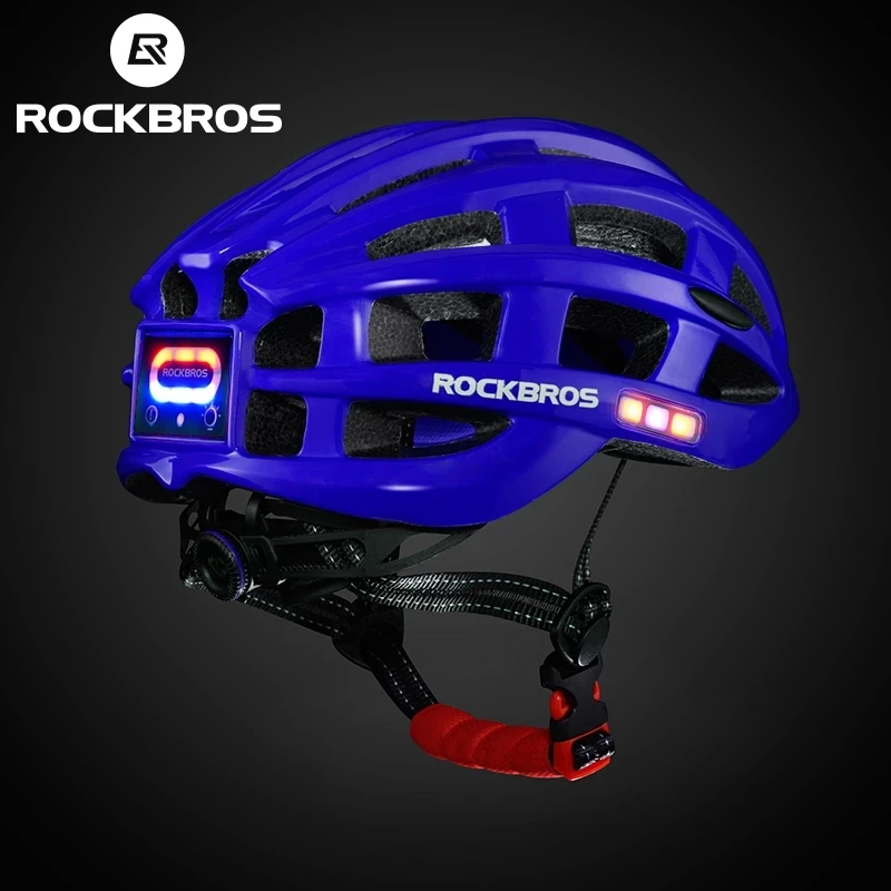 ROCKBROS Bike Headlamp Night Cycling Helmet With Glowing Headlight Warning Light MTB Bicycle Rechargeable Sport SafetyCap |