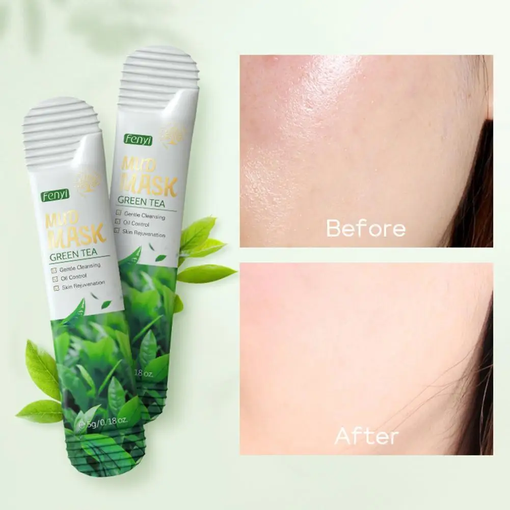 10pcs Green Tea Mud Deep Cleansing Oil Control Moisturizing Beauty Smoothing Blackheads Skin Acne Care Rem T5g7 | Красота и здоровье