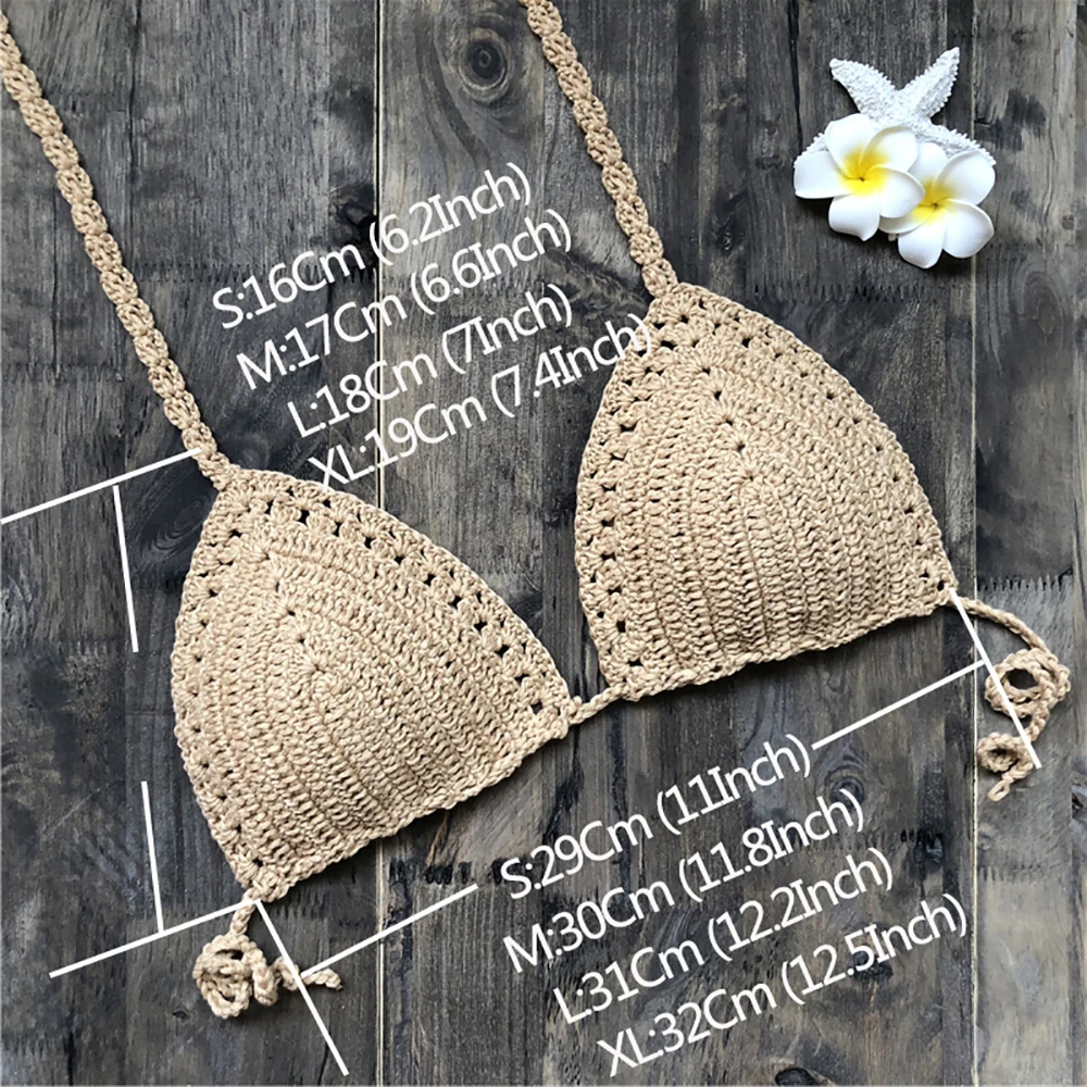 Женский кружевной бюстгальтер-Бралетт Пляжное бикини на бретельках с