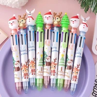 610 colors cute christmas ballpoint pen cartoon santa claus xmas ball pen office school writing supplies