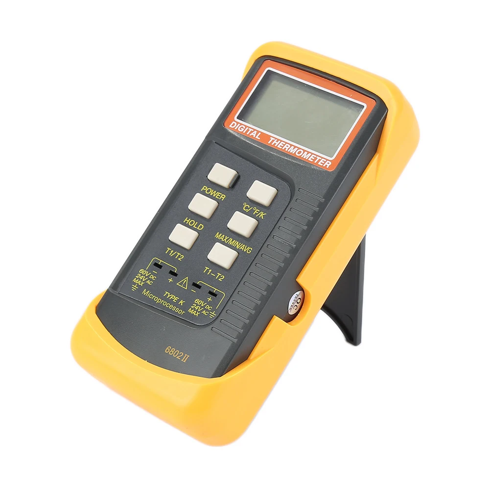

6802 II Sensor Thermometer Plastic Probe Mini K-Type Dual Channel Replacement Automatic Digital Portable Professional